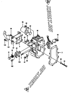  Двигатель Yanmar 4TNV88-DAE, узел -  Регулятор оборотов 