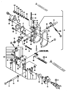  Двигатель Yanmar 3TNV76-XNSV, узел -  Регулятор оборотов 