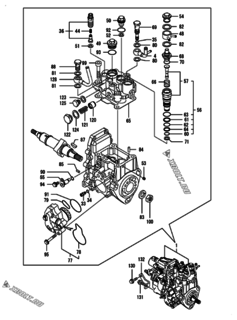  Двигатель Yanmar 4TNV84T-K5FN, узел -  Топливный насос высокого давления (ТНВД) 