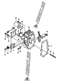 Двигатель Yanmar 3TNV88-SDB, узел -  Регулятор оборотов 