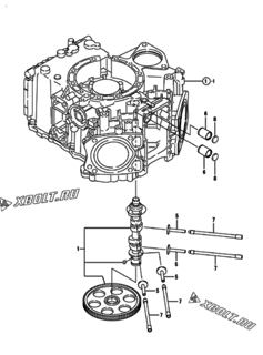  Двигатель Yanmar 2V750-CVWS, узел -  Распредвал 