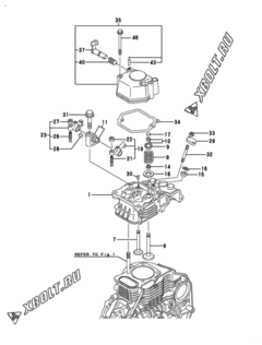  Двигатель Yanmar L70AE-DETMW2, узел -  Головка блока цилиндров (ГБЦ) 
