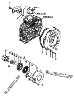  Двигатель Yanmar L70AE-DETMW2, узел -  Пусковое устройство 