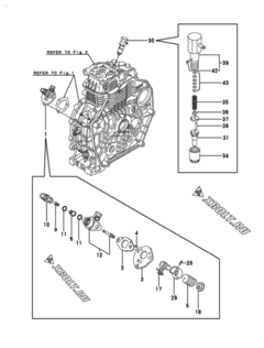  Двигатель Yanmar L70AE-DETMW2, узел -  Топливный насос высокого давления (ТНВД) 