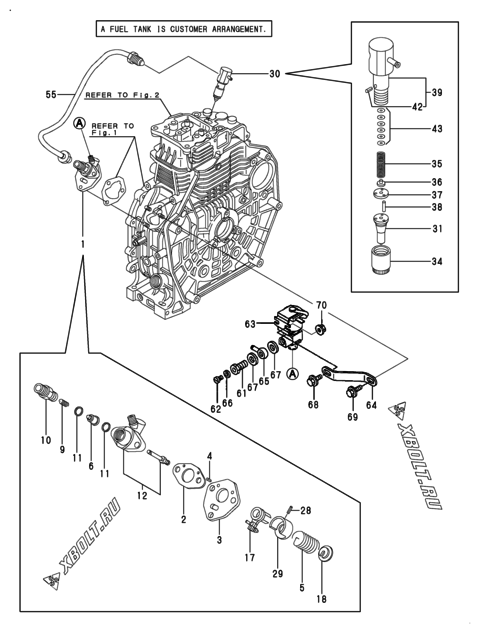  Топливный насос высокого давления (ТНВД) двигателя Yanmar L70AE-DEGMO1