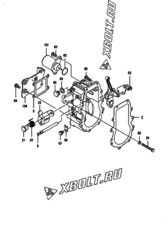  Двигатель Yanmar 4TNV88-XKMR, узел -  Регулятор оборотов 
