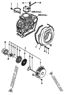  Двигатель Yanmar L48ARE-SE15A, узел -  Пусковое устройство 