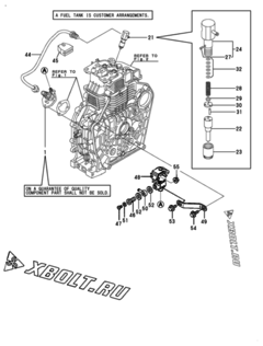  Двигатель Yanmar L100EE-DEGLE, узел -  Топливный насос высокого давления (ТНВД) 