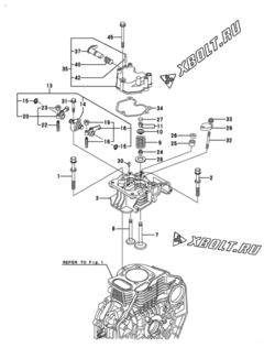  Двигатель Yanmar L70V6AF1R1AA, узел -  Головка блока цилиндров (ГБЦ) 