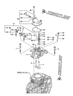  Двигатель Yanmar L70V6EJ4R9EAJL, узел -  Головка блока цилиндров (ГБЦ) 