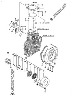  Двигатель Yanmar L100V6EA1C1EAMT, узел -  Пусковое устройство 