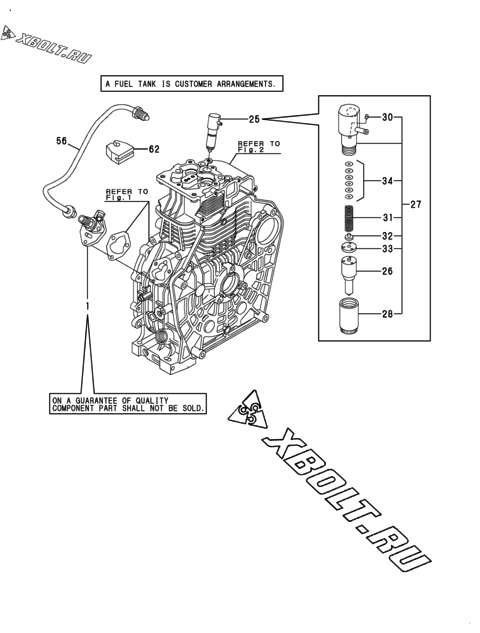  Топливный насос высокого давления (ТНВД) двигателя Yanmar L100V6EC2C9EA