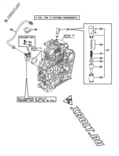  Двигатель Yanmar L100V6EN9C9EAMA, узел -  Топливный насос высокого давления (ТНВД) 