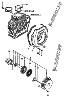  Двигатель Yanmar L48AE-DRBOYI, узел -  Пусковое устройство 