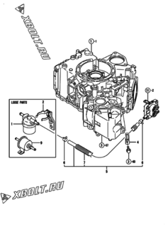  Двигатель Yanmar 2V750-CVFE, узел -  Топливопровод 