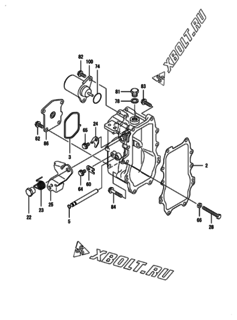 Двигатель Yanmar 4TNV98T-GKL, узел -  Регулятор оборотов 