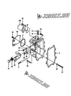  Двигатель Yanmar 4TNV98T-SFN, узел -  Регулятор оборотов 