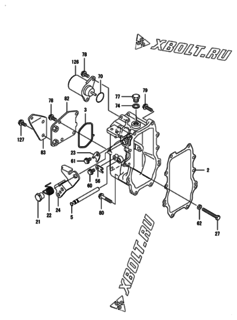  Двигатель Yanmar 4TNV98T-NKTC, узел -  Регулятор оборотов 
