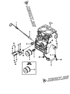  Двигатель Yanmar 2TNV70-PSU, узел -  Система смазки 