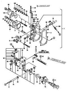  Двигатель Yanmar 3TNV76-GGEHC, узел -  Регулятор оборотов 
