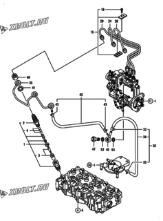  Двигатель Yanmar 3TNV76-GGEHC, узел -  Форсунка 
