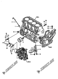  Двигатель Yanmar 4TNV98-EPDBWF, узел -  Система смазки 