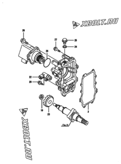  Двигатель Yanmar 4TNV98-EPDBW, узел -  Регулятор оборотов 