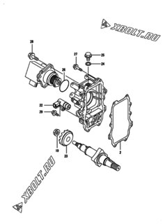  Двигатель Yanmar 4TNV98-ZWDB5, узел -  Регулятор оборотов 