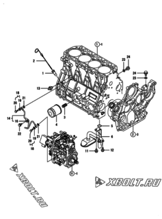  Двигатель Yanmar 4TNV98-ZWDB7, узел -  Система смазки 