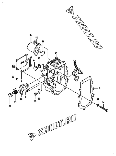 Регулятор оборотов двигателя Yanmar 3TNV82A-BPDB