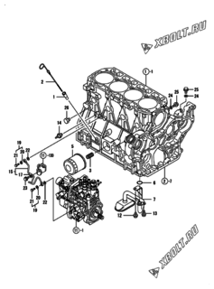  Двигатель Yanmar 4TNV94L-PDBWK, узел -  Система смазки 