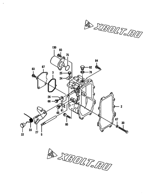  Регулятор оборотов двигателя Yanmar 4TNV94L-PDBWK
