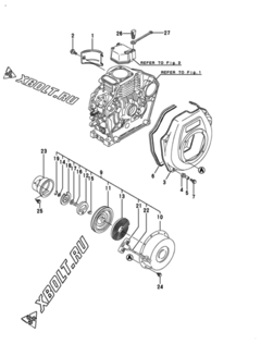  Двигатель Yanmar L48AE-D1, узел -  Пусковое устройство 