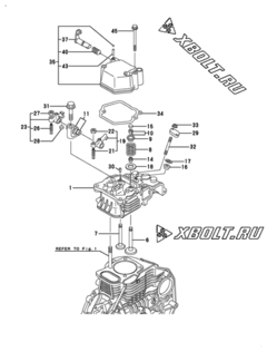  Двигатель Yanmar L70AE-D1, узел -  Головка блока цилиндров (ГБЦ) 