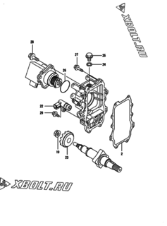  Двигатель Yanmar 4TNV98-ZNDS, узел -  Регулятор оборотов 