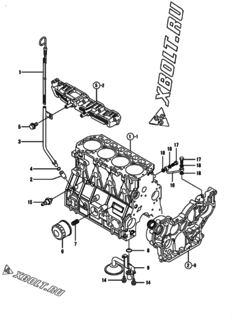  Двигатель Yanmar 4TNE92-BRTL, узел -  Система смазки 