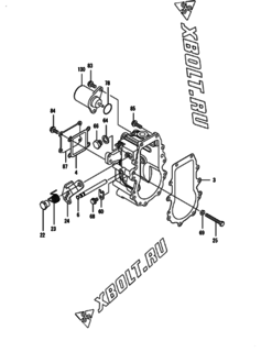  Двигатель Yanmar 4TNV88-BXYB1, узел -  Регулятор оборотов 