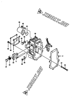  Двигатель Yanmar 3TNV82A-BDNSV, узел -  Регулятор оборотов 