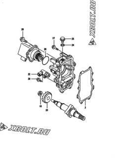  Двигатель Yanmar 4TNV98-ESDB6, узел -  Регулятор оборотов 