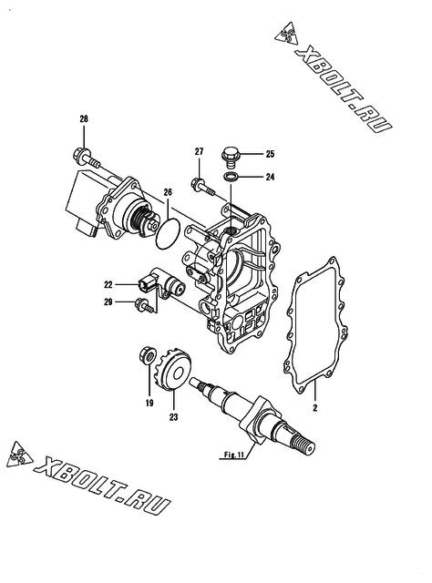  Регулятор оборотов двигателя Yanmar 4TNV98-ZWDB8F
