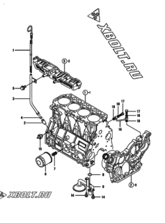  Двигатель Yanmar 4TNE98-BQDFC, узел -  Система смазки 