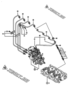  Двигатель Yanmar 4TNE98-UPOM, узел -  Форсунка 