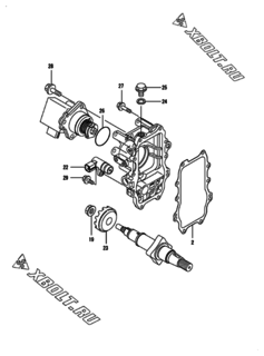  Двигатель Yanmar 4TNV98-ZVHYB, узел -  Регулятор оборотов 