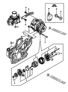  Двигатель Yanmar 4TNV98-ZVHYB, узел -  Генератор 