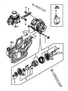 Двигатель Yanmar 4TNV98-ZPTX, узел -  Генератор 