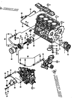  Двигатель Yanmar 4TNV88-BKMS, узел -  Система смазки 