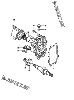  Двигатель Yanmar 4TNV98T-ZNSAP, узел -  Регулятор оборотов 