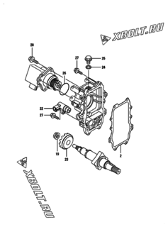 Двигатель Yanmar 4TNV98-ZNLANA, узел -  Регулятор оборотов 