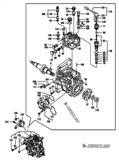  Двигатель Yanmar 4TNV98-ZNCR, узел -  Топливный насос высокого давления (ТНВД) 