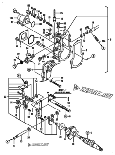  Двигатель Yanmar 2TNV70-KAR, узел -  Регулятор оборотов 
